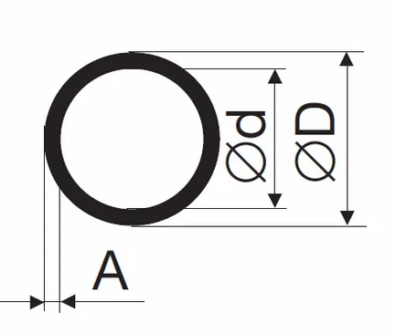 Rura okrągła aluminiowa 35x31x2,0mm 1mb PA38