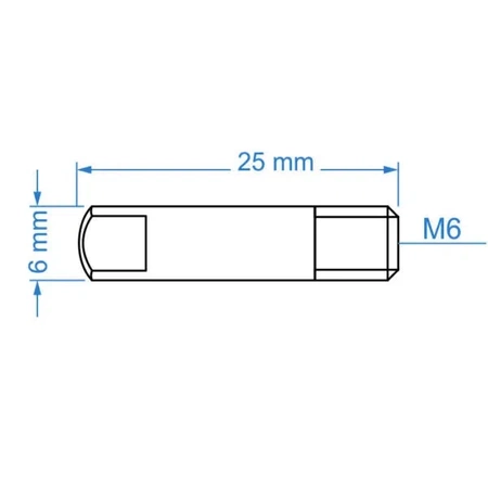 Tecweld końcówka prądowa MIG TW14 TW15 M6x25 0,8mm MAC0104