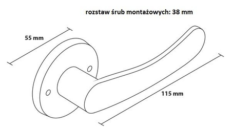 Gamar klamka malowana brązowa 4-3107