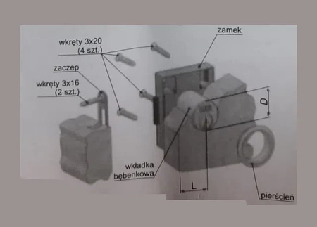 Zamek wierzchni zmb2 meblowy niklowany l/p ZW-LE-001-002
