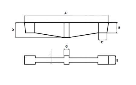 Ruszt żeliwny sztabkowy 265mm