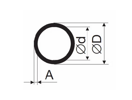 Rura okrągła aluminiowa 80x76x2mm 1mb PA38