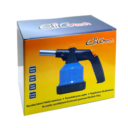 Elico palnik lutowniczy na przebijany kartusz gazowy 190g 500401
