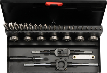 Yato zestaw gwintowników i narzynek M3-M12 32-elementowy YT-2975