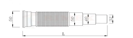 Inter Sano złącze wieloredukcyjne 50x50/40/32 L-250 z kielichem