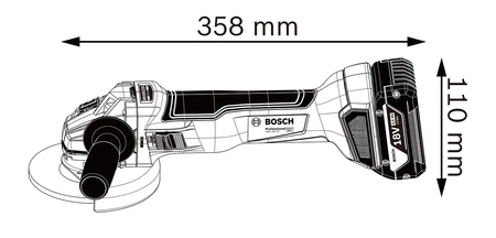 Bosch akumulatorowa szlifierka kątowa GWS 18V-10 06019J4002