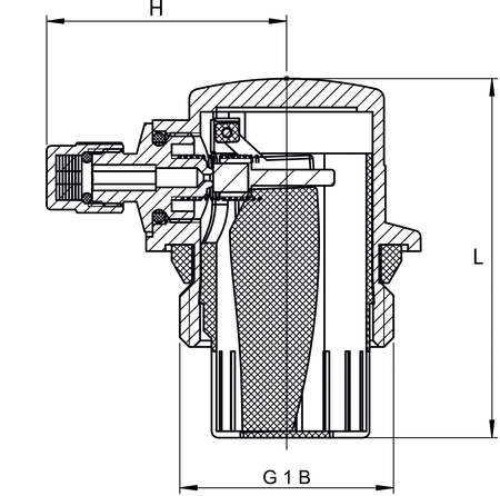 Diamond zawór odpowietrzający automatyczny w korku 1'' lewy ART.850-25-L