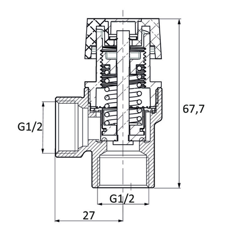 Diamond zawór bezpieczeństwa GW 1/2" 3bar ART.710-15-3
