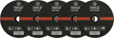 Yato zestaw tarcz do cięcia metalu 75mm 5-elementowy YT-0994