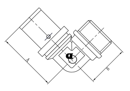 Diamond kolano KOL-CH PEX-AL-PEX 20x1/2" zaprasowywane gwint zewnętrzny mosiądz FZZ-004.1/2X20.KOL-C