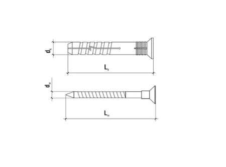 Wkręt-met kołek szybkiego montażu 6x60mm SM-06060
