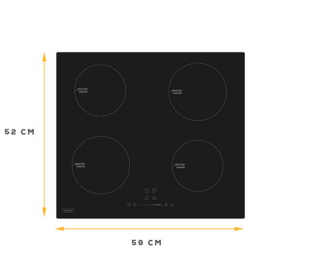 Kernau płyta idukcyjna czarna 60cm KIH64-4B