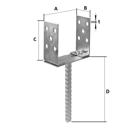 Simpson Strong-Tie podstawa słupa regulowana 80-160mm PEA80-160