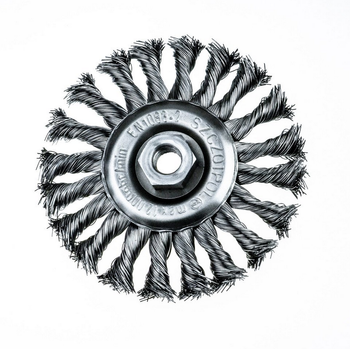 Szczotpol szczotka tarczowa 125mm z nakrętką M14 splatana drut stalowy G08TM.45