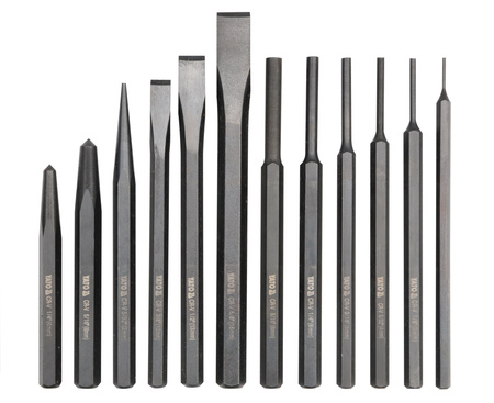 Yato zestaw przecinaków punktaków wybijaków 12-częściowy YT-4714