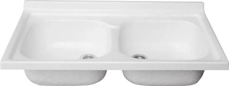 Polimat zlewozmywak 2-komorowy akrylowy ZD-60 60x80cm 1003