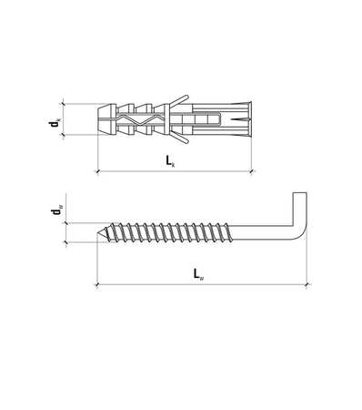 Wkręt-Met kołek rozporowy z hakiem prostym 12x60mm 100sztuk PX-12