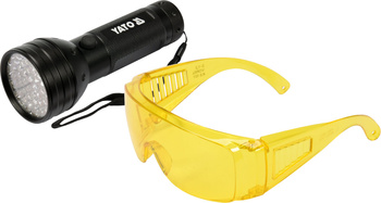 Yato zestaw latarka UV 51 led z okularami UV YT-08581
