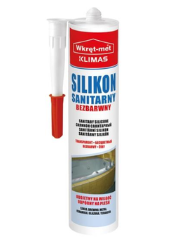 Wkręt-Met silikon sanitarny standardowy 310ml bezbarwny SSA-310-BB