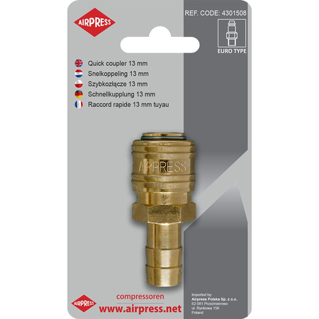 Airpress szybkozłącze na wąż 13mm 4301508