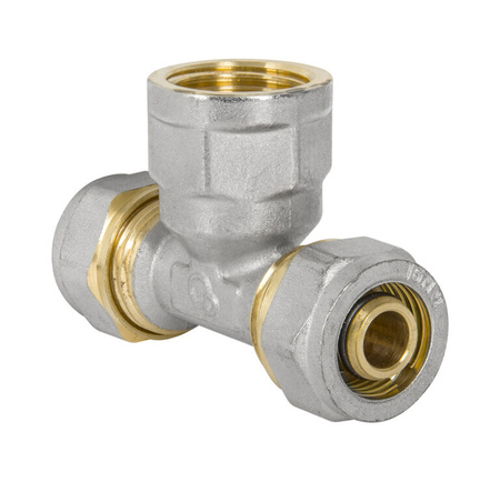 Diamond trójnik -DZ PEX-AL-PEX gwint wewnętrzny 20x20x3/4" mosiądz FTN-008.3/4x20x20.TD