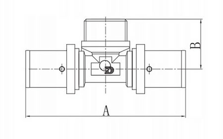 Diamond trójnik zaprasowywany 32x1"x32 gwint zewnętrzny FZZ-007.1X32X32.TC
