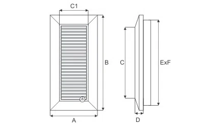 Dospel kratka wentylacyjna Duo Smart 100 007-4178