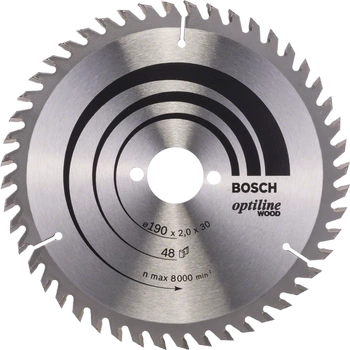 Bosch tarcza pilarska Optiline Wood 190x30x2,0mm 2608641186
