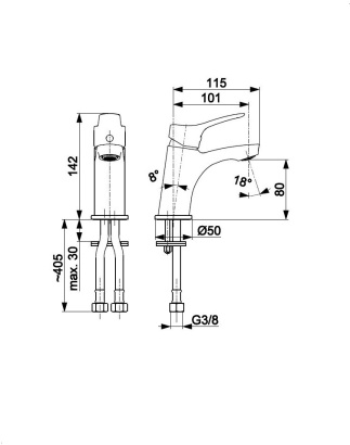 KFA Armatura bateria umywalkowa Morris 5242-815-00