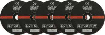Yato zestaw tarcz do cięcia metalu 75mm 5-elementowy YT-0994