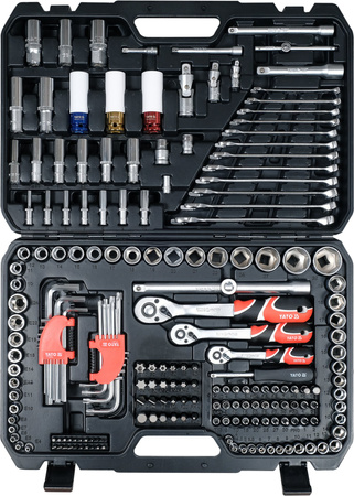 Yato zestaw narzędziowy 1/4" 3/8" 1/2" YT-38850