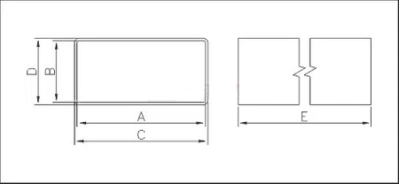 Dospel kanał wentylacyjny płaski D/P 110x55/1,0mb 007-0214
