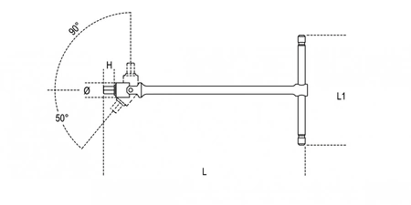 Beta klucz trzpieniowy typu "T" z przegubem profil TORX 400mm 953TX/40