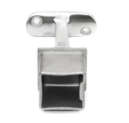 Podpora poręczy 40x40mm do rury 42,4mm stała AISI 304 szlifowana
