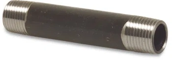Bevo króciec dwustronnie gwintowany 1/2"x200mm czarny