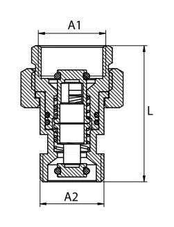 Diamond śrubunek z zaworami zwrotnymi do naczynia wzbiorczego 3/4" ART.46-20X20