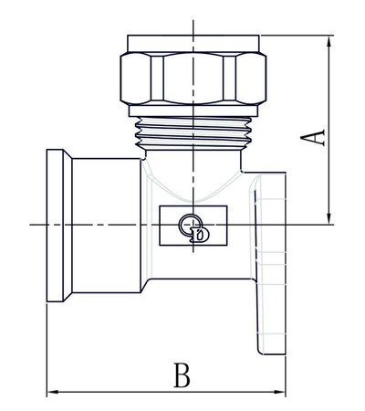 Diamond kolano naścienne PEX-AL-PEX gwint wewnętrzny 16x1/2" FTN-010.1/2x16.KOL-Ł