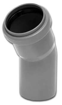 Kolano kanalizacyjne 50mm 30 stopni szare