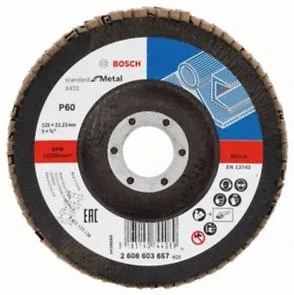 Bosch listkowa tarcza szlifierska X431 G60 Standard for Metal 125x22,23mm 2608603657