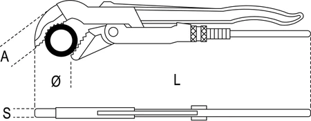 Beta szczypce do rur 1,5" 375/410