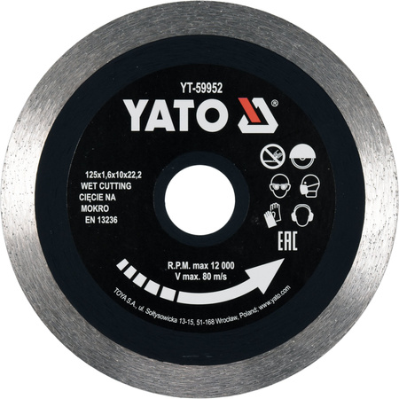 Yato tarcza tnąca ciągła 125mm do ceramiki YT-59952