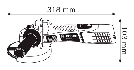 Bosch szlifierka kątowa GWS 7-125 0601388108