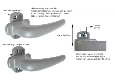 Master klamka drzwiowa Comfort czarna ze wspomaganiem A3060 KL-AL-013