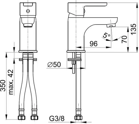 KFA Armatura bateria umywalkowa stojąca Sodalit 5542-815-00