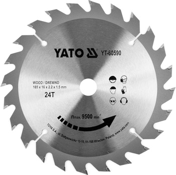 Yato tarcza do drewna TCT 165x24Tx16mm YT-60590
