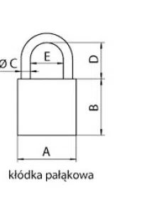 Gerda kłódka zatrzaskowa mosiężna KD-WA-114