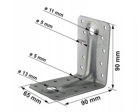 Simpson Strong-Tie złącze kątowe wzmacniane 90x90x65x2,5mm ABR90