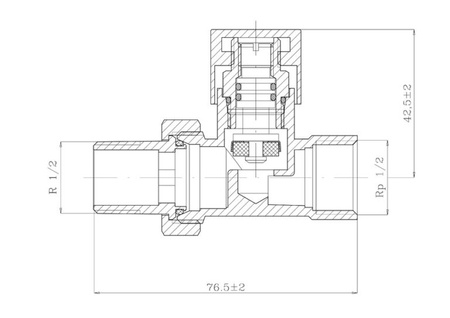 Diamond zestaw zaworów grzejnikowych 1/2" prosty chrom ART.433.ZEST.PR.CH