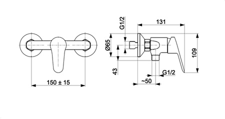 KFA Armatura bateria natryskowa Sparc 5416-010-00