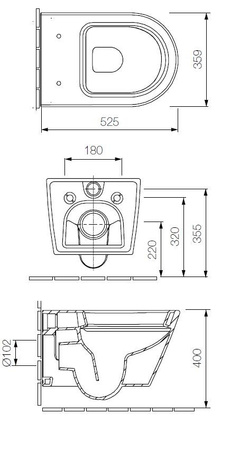 Alterna miska wisząca z deską wolnoopadającą Opus